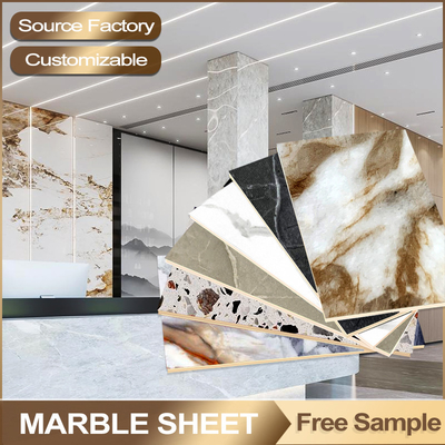 Jakość Bamboo Charcoal Wood Veneer Board 1220x2800mm Wysokiej Glossy PVC Marmurowy arkusz fabryka