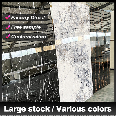 Jakość 5 mm Bamboo Charcoal Wood Veneer High Glossy 3D Customized Printing Marble Sheet fabryka
